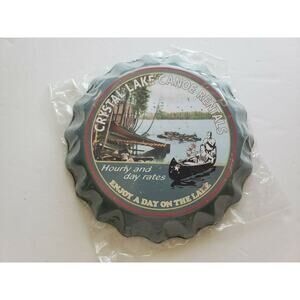 Bottle Cap Crystal Lake Vintage Rustic Retro Metal picture by Ohio Wholesale Inc